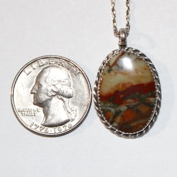 Sterling Silver Jasper Necklace - Picture 3 of 6